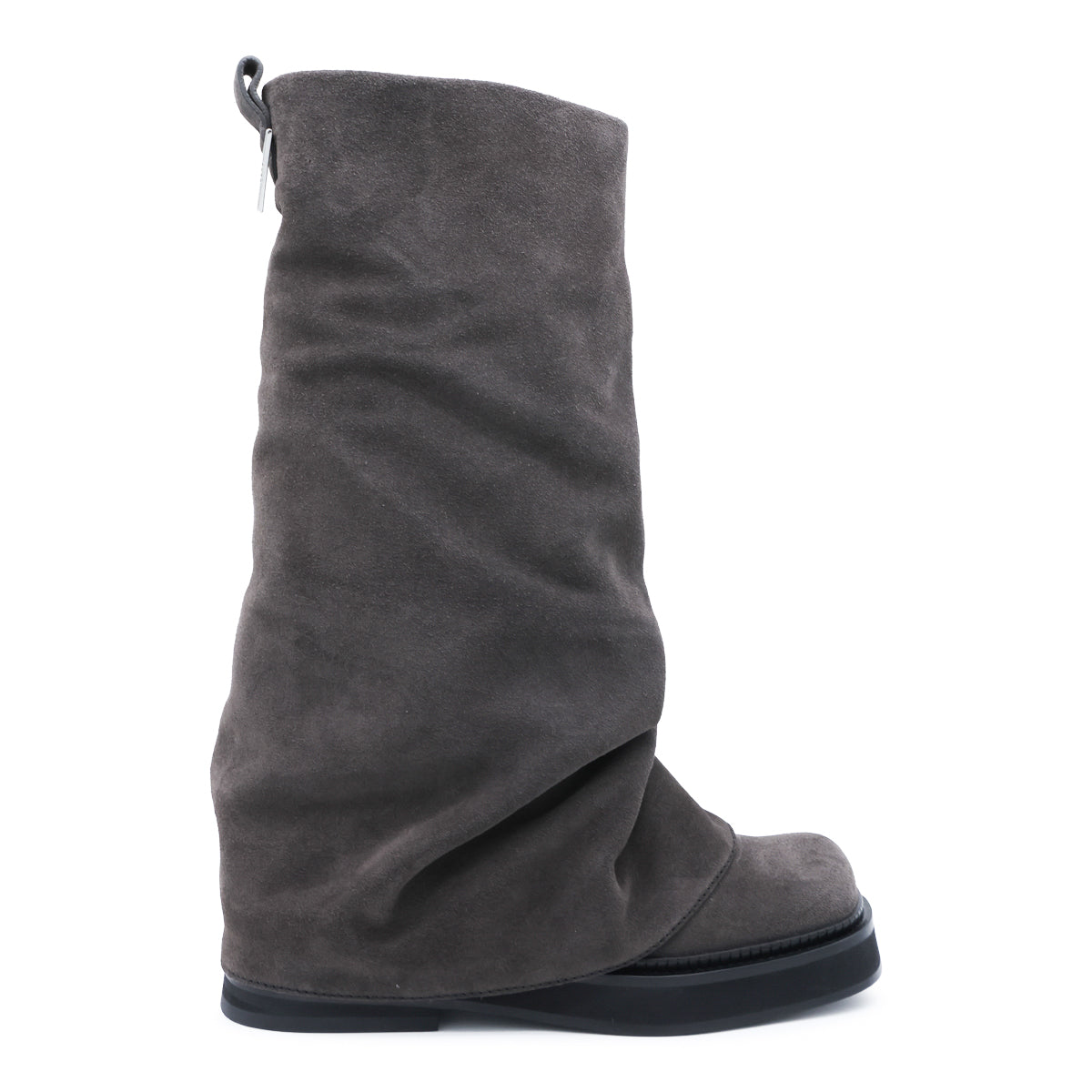 DARK GREY SUEDE ROBIN COMBAT BOOTS