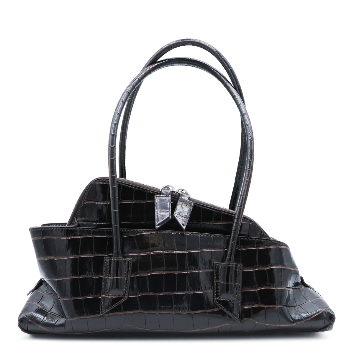 COFFEE LEATHER PASSEGGIATA SMALL TOP HANDLE BAG