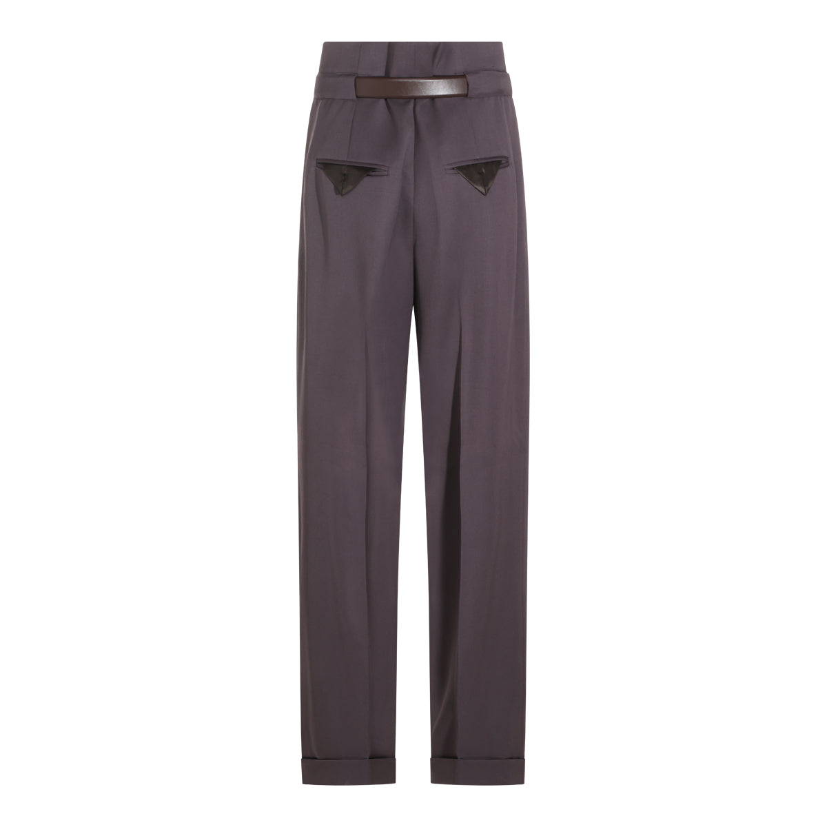 PLUM WOOL PANT