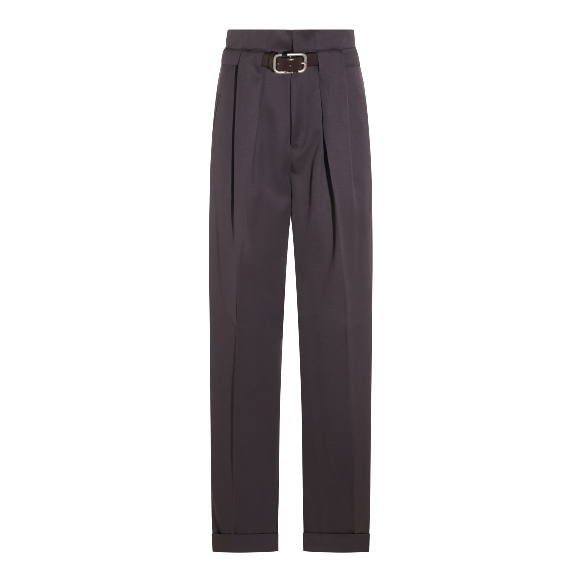PLUM WOOL PANT