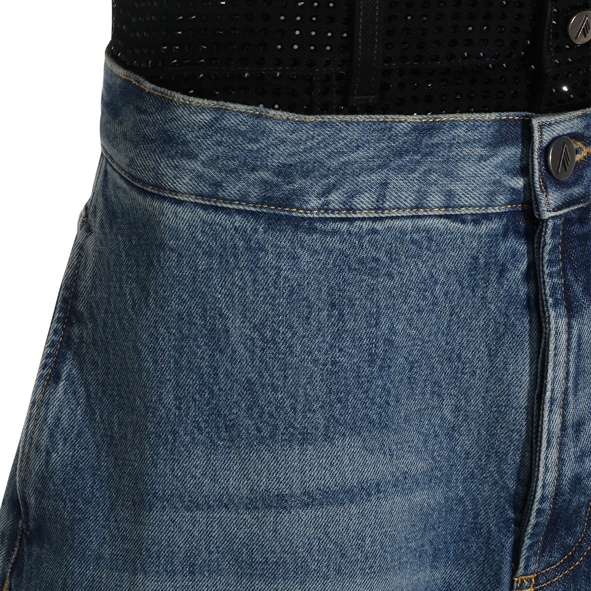 BLUE AND BLACK COTTON JEANS