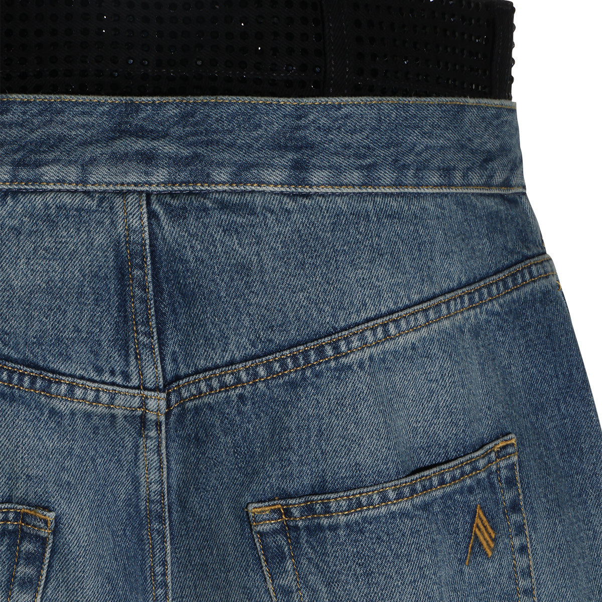 BLUE AND BLACK COTTON JEANS