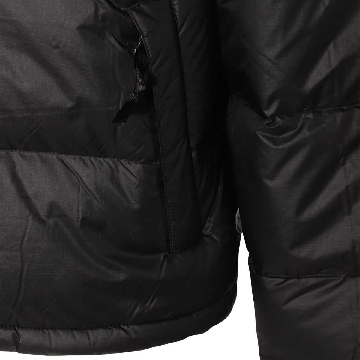 BLACK NYLON DOWN JACKET
