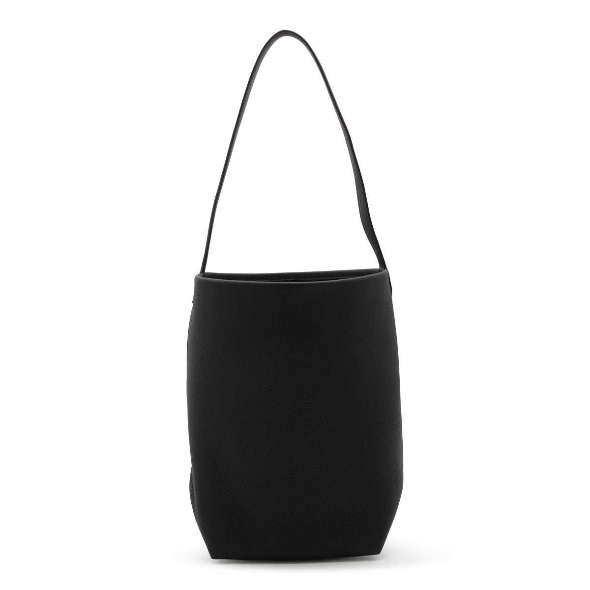 BLACK LEATHER MEDIUM N/S PARK TOTE
