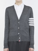 V-NECK CARDIGAN W/ 4 BAR