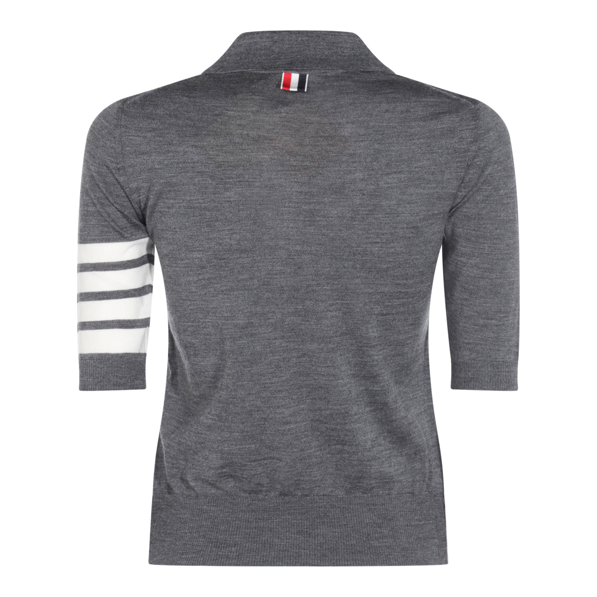 GREY WOOL POLO SHIRT