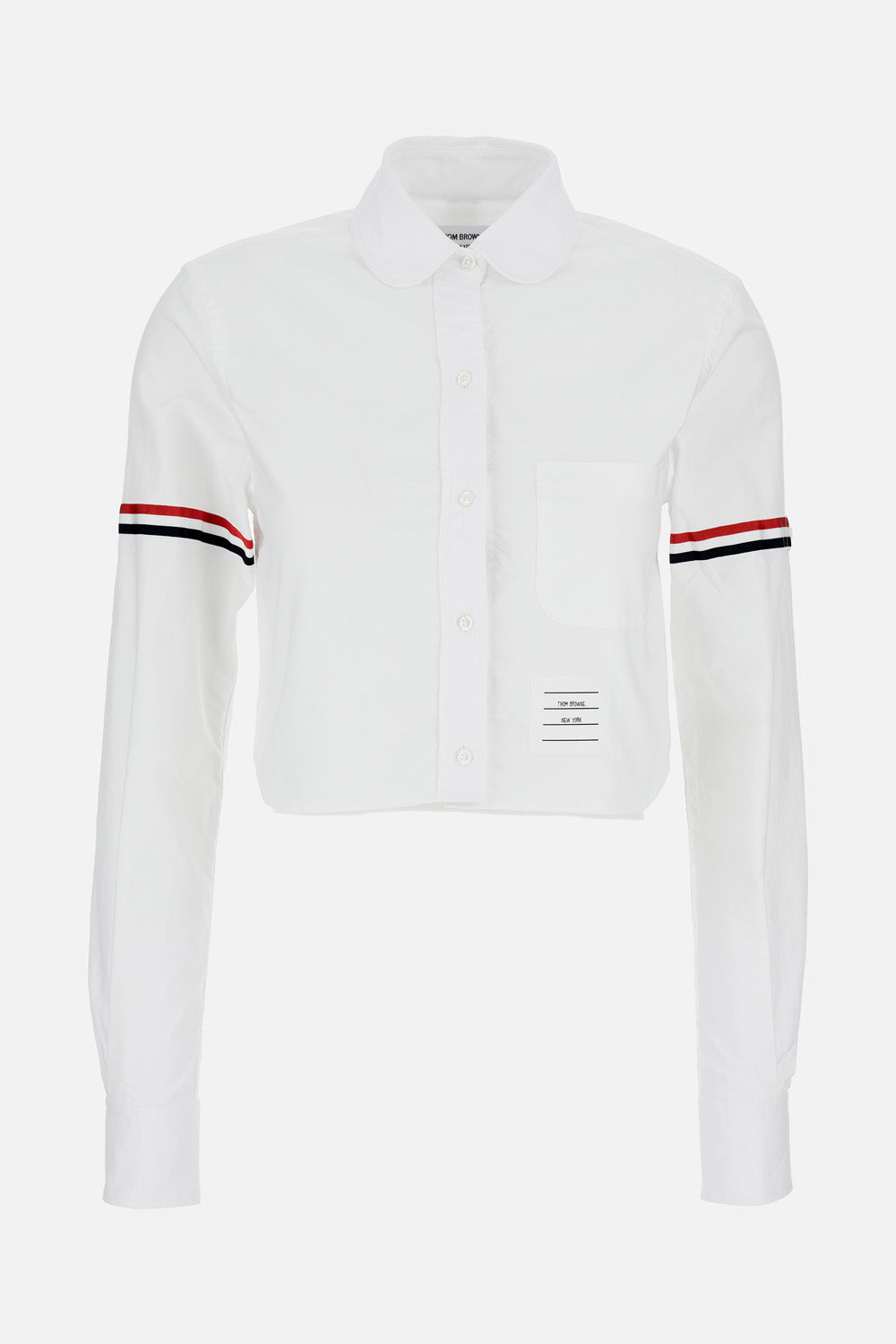 CLASSIC CROPPED ROUND COLLAR SHIRT
