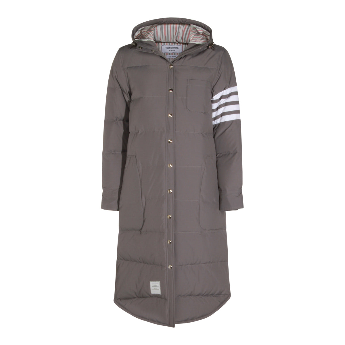 MED GREY 4BAR PADDED DOWN JACKET