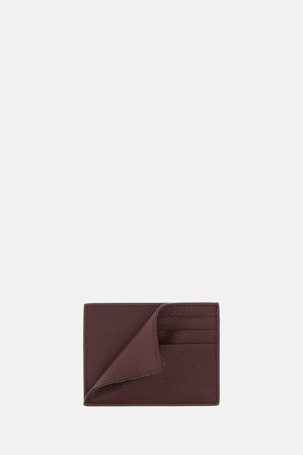 SINGLE CARD HOLDER SOFT PEBBLE GRAIN LEATHER