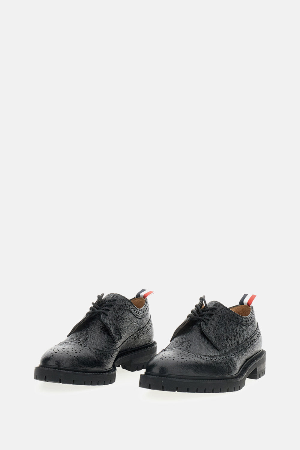 PEBBLE-GRAIN LEATHER LONGWING BROGUES