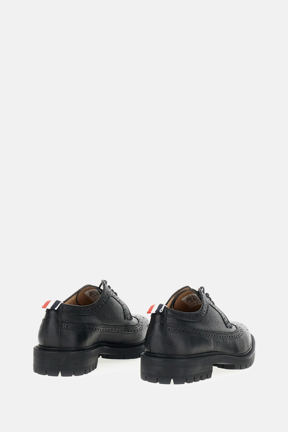 PEBBLE-GRAIN LEATHER LONGWING BROGUES