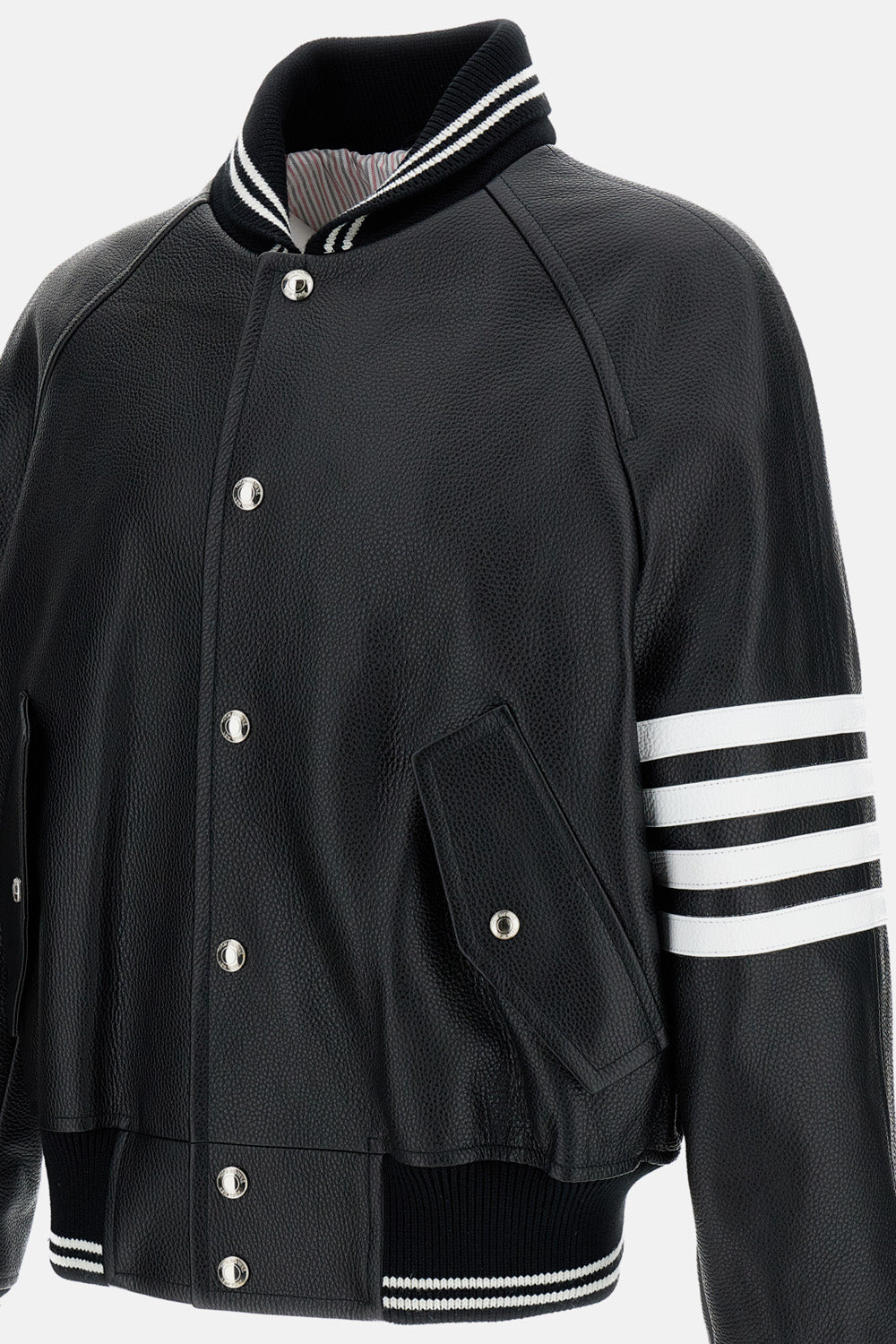 OVERSIZED LEATHER BOMBER JACKET