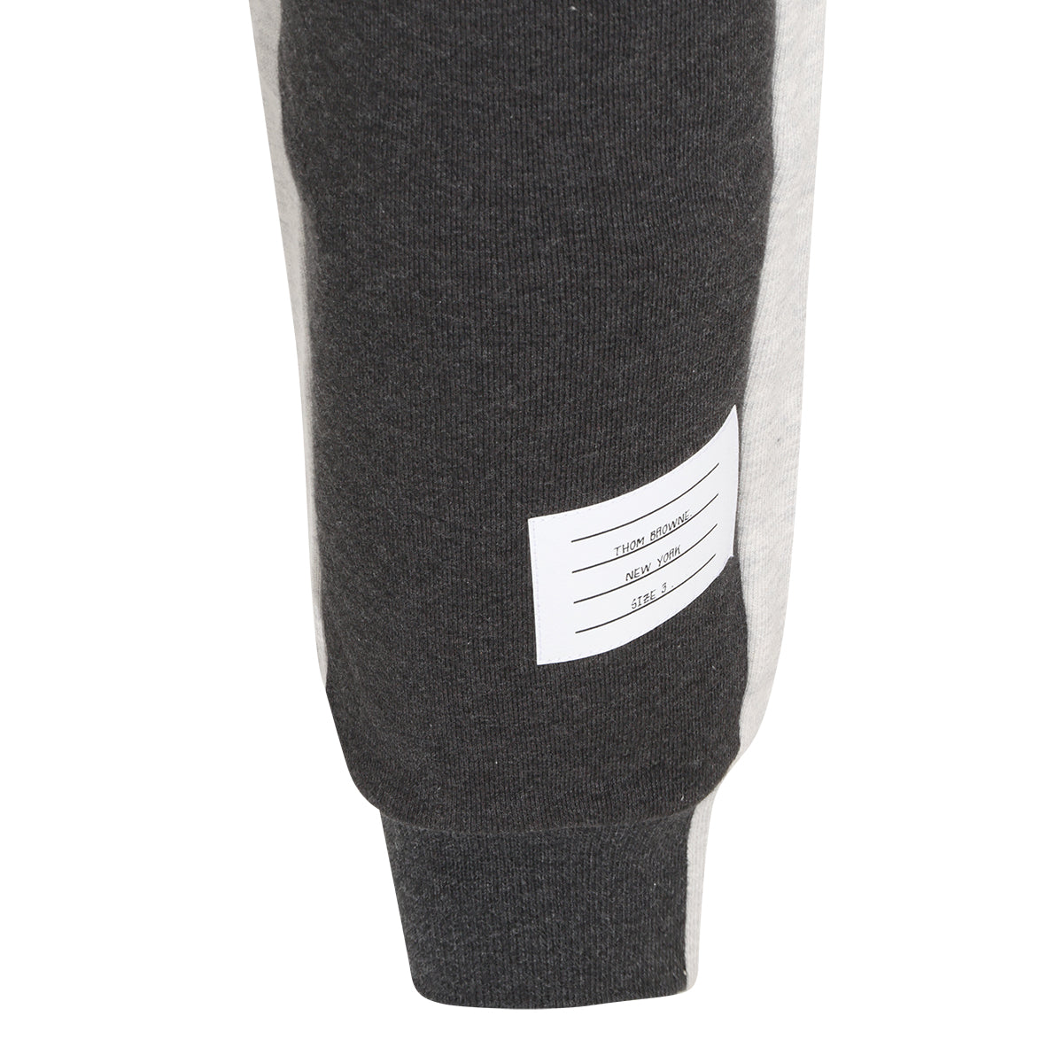 DARK GREY AND PALE GREY COTTON 4BAR SWEATPANTS