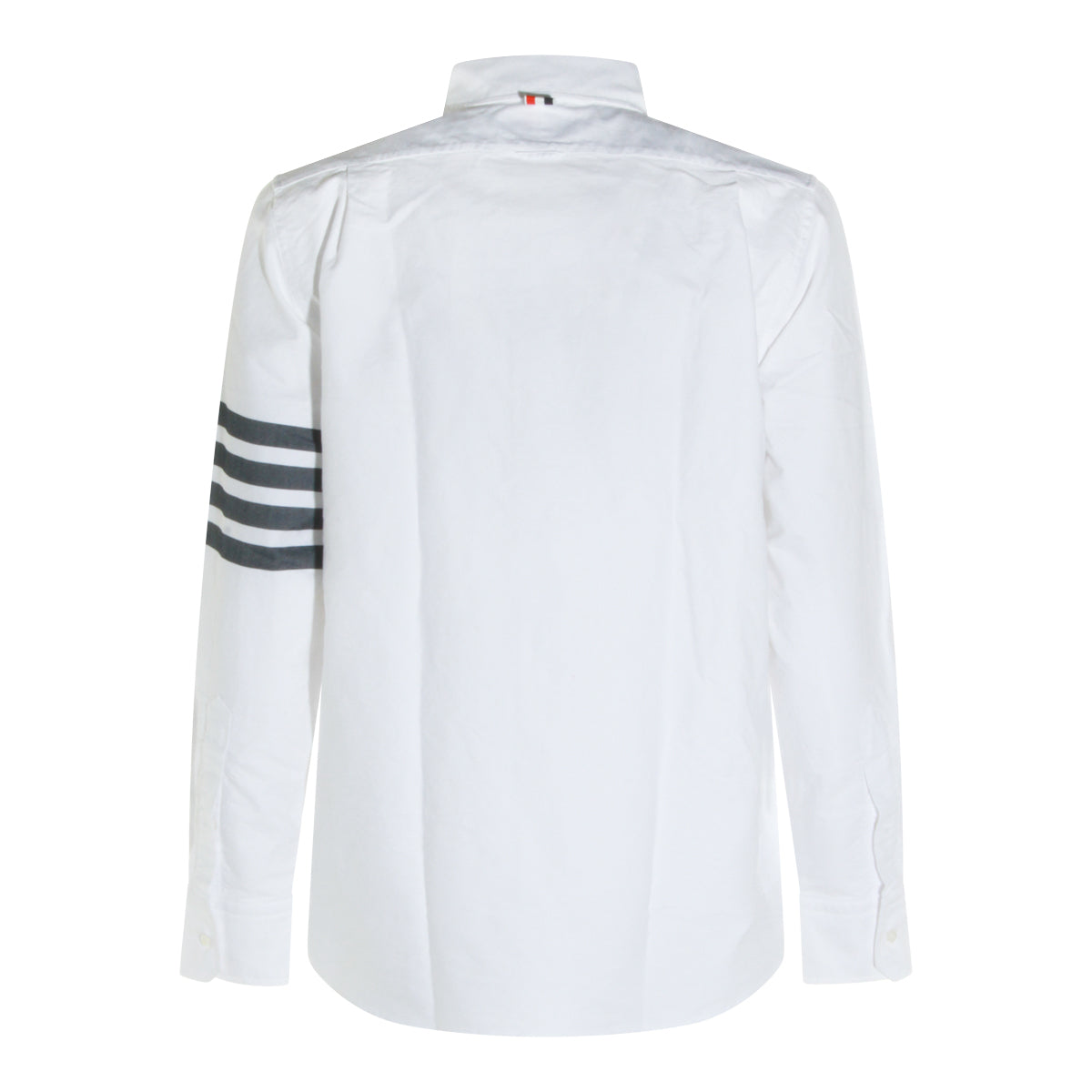 WHITE COTTON 4BAR SHIRT