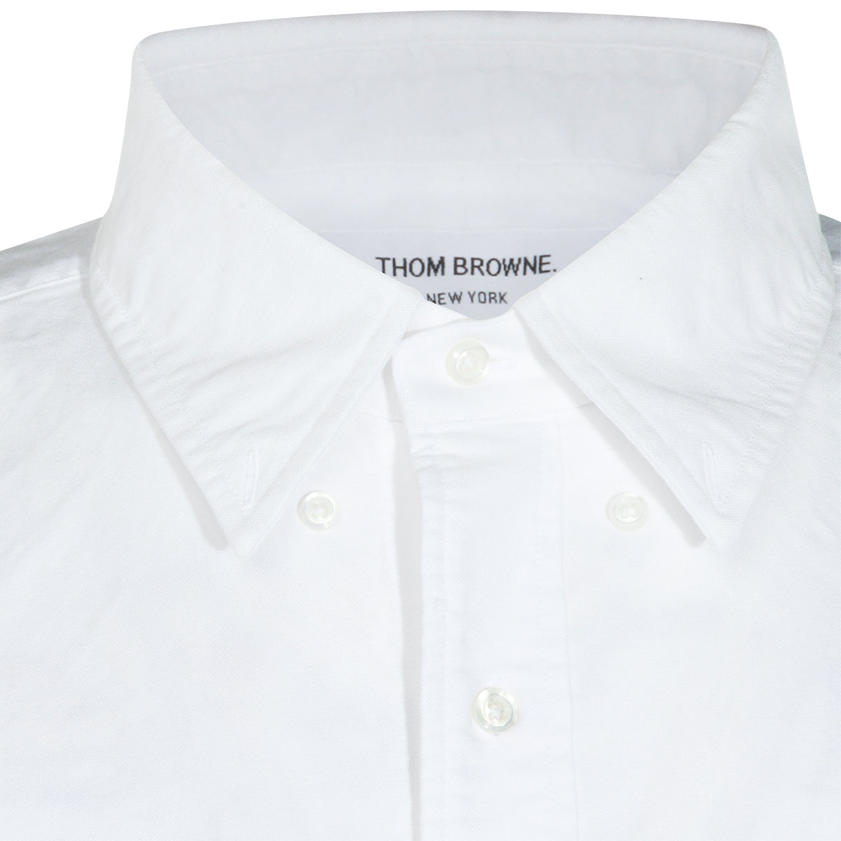WHITE COTTON 4BAR SHIRT