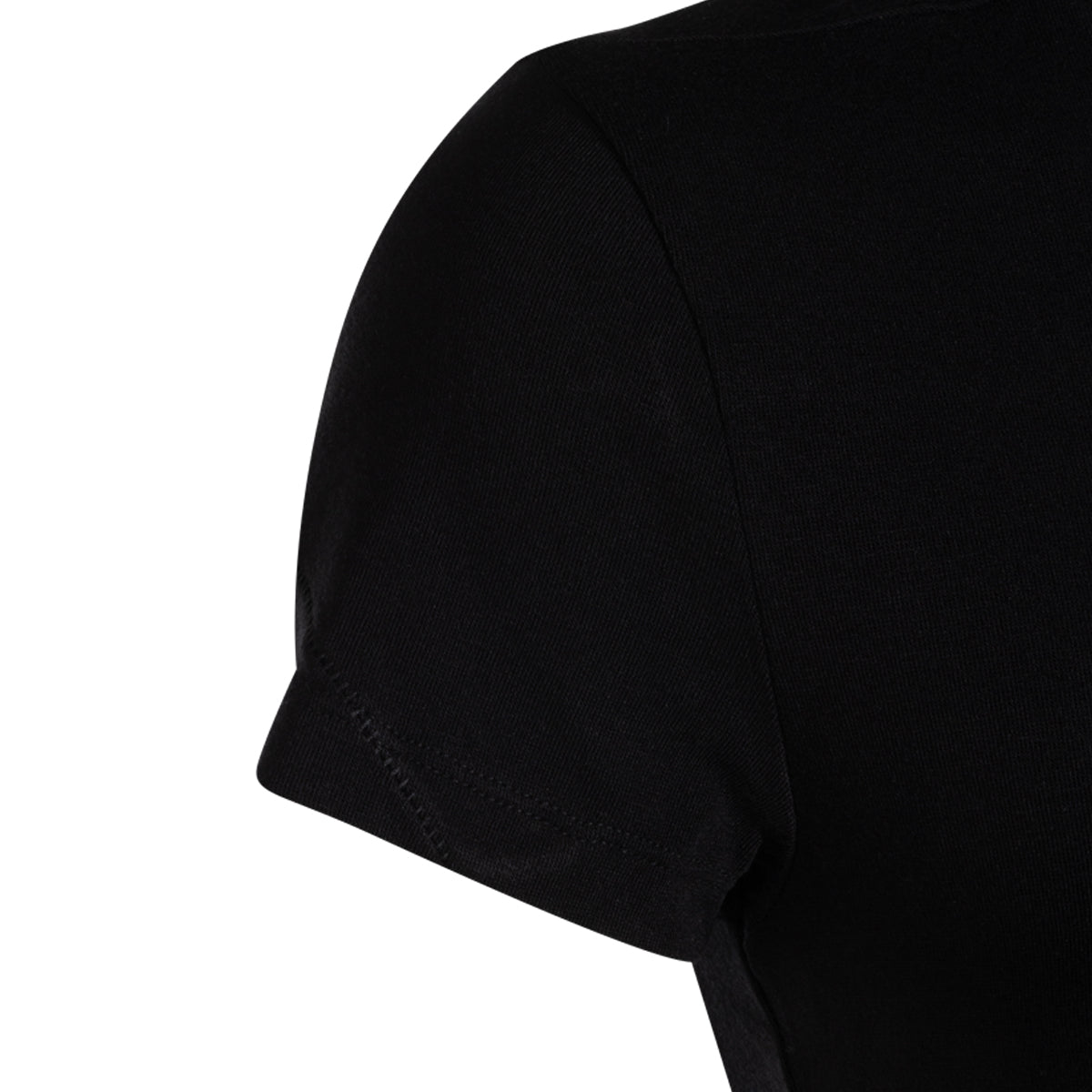 BLACK COTTON STRETCH T-SHIRT