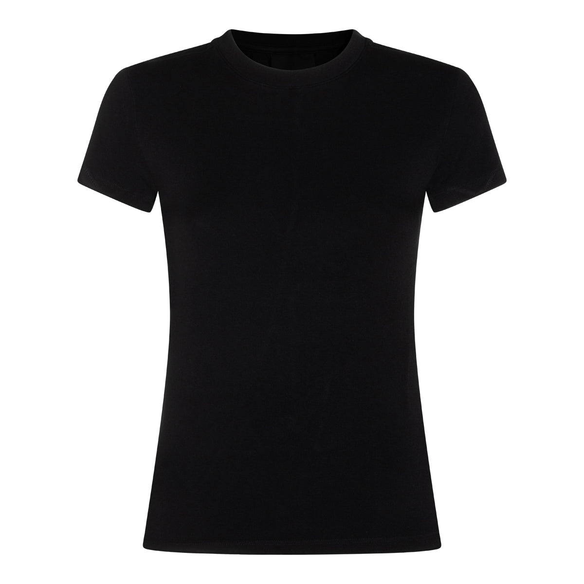 BLACK COTTON STRETCH T-SHIRT
