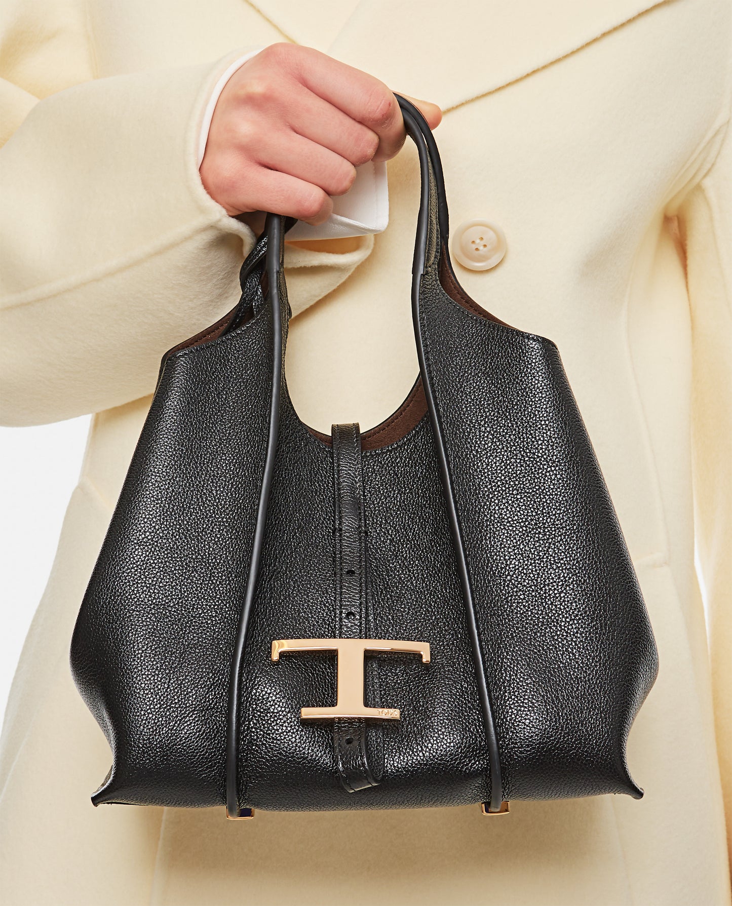 T TIMELESS LEATHER SHOPPING BAG