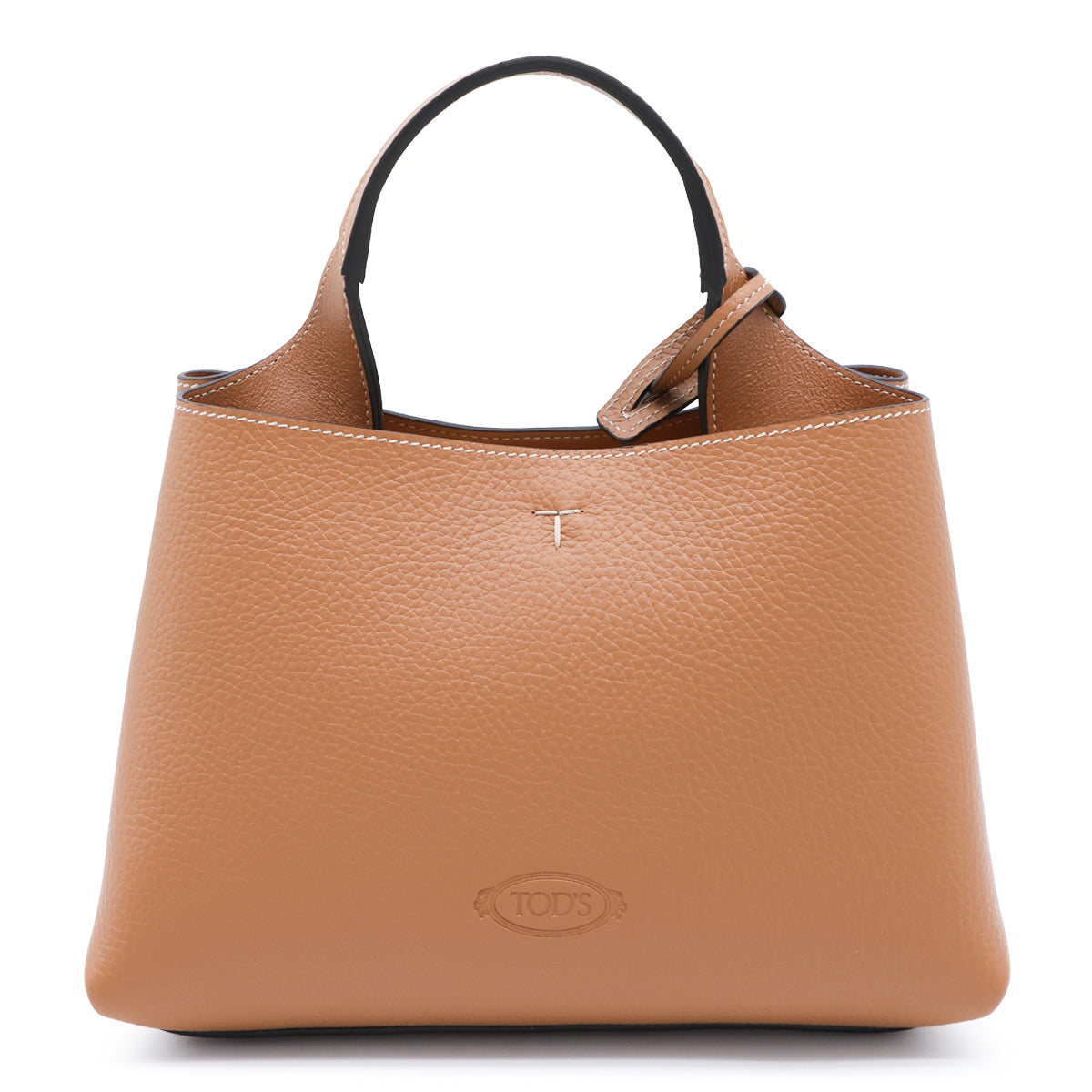 BROWN LEATHER APA MICRO TOP HANDLE BAG
