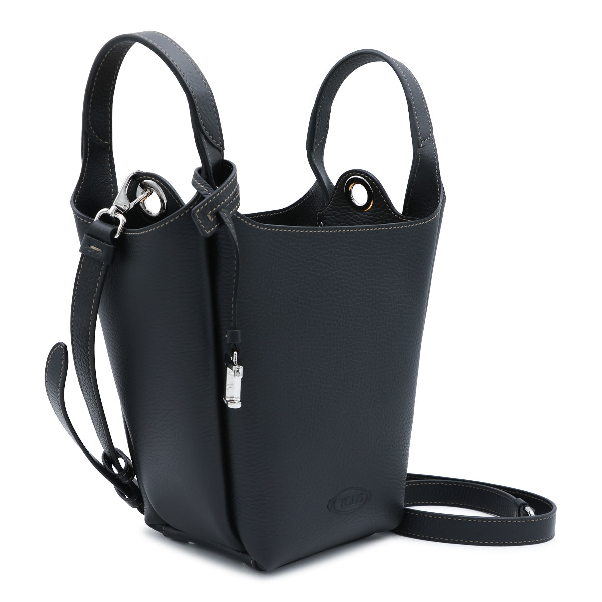 BLACK LEATHER APA MINI SATCHEL
