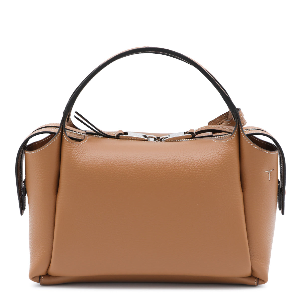 BROWN LEATHER APA TOP HANDLE BAG