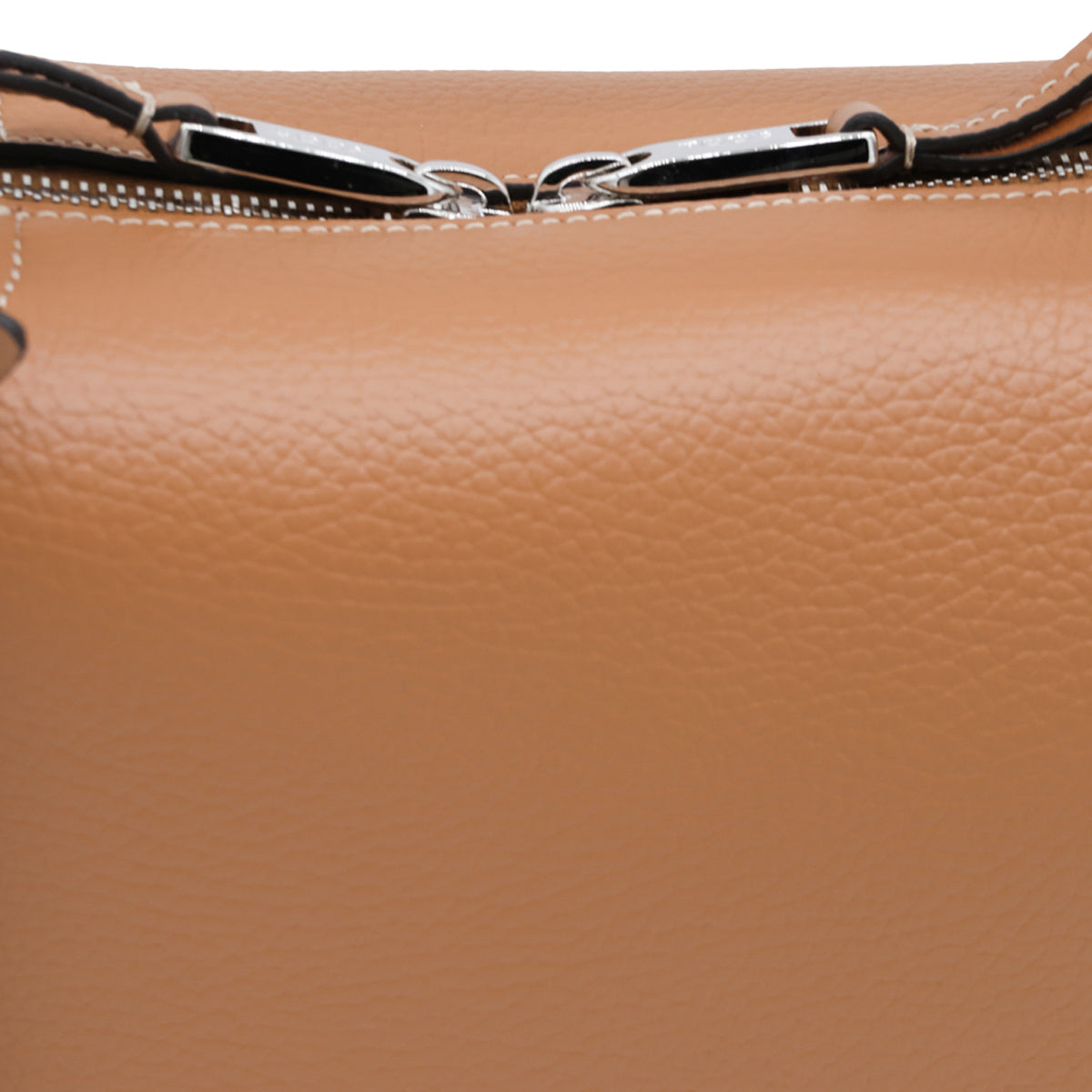 BROWN LEATHER APA TOP HANDLE BAG