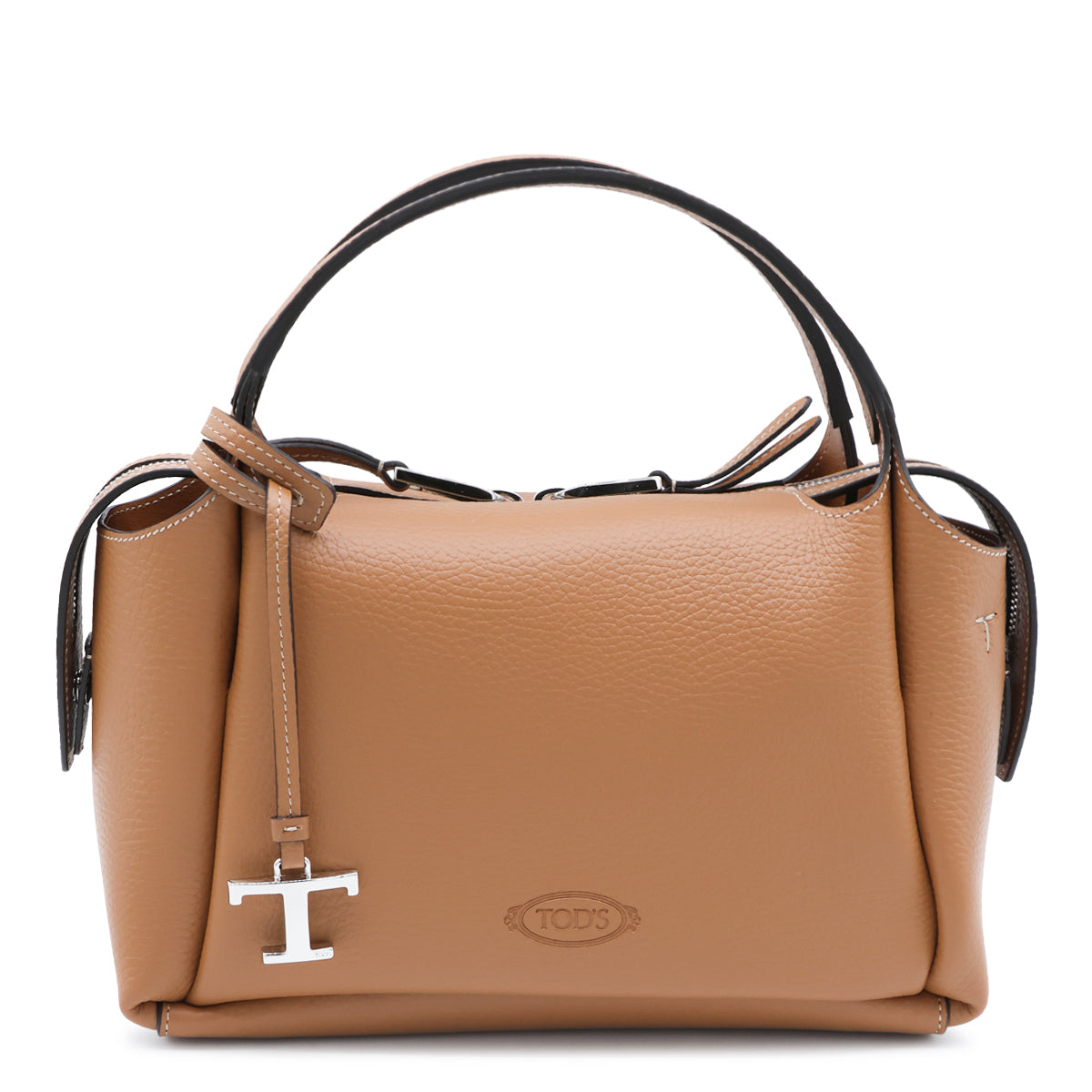BROWN LEATHER APA TOP HANDLE BAG