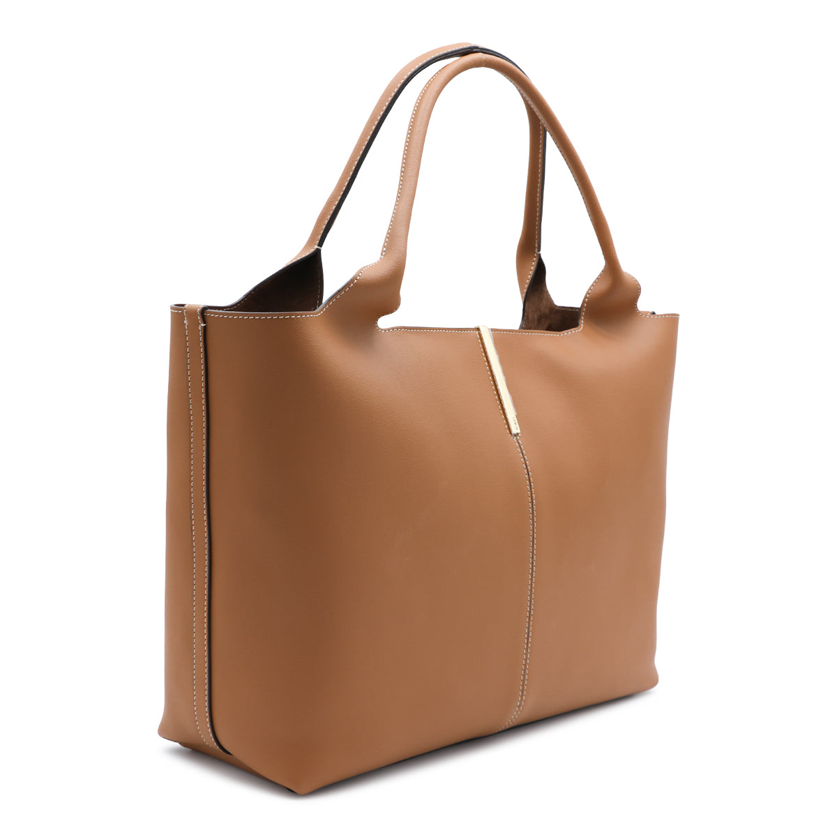 BROWN LEATHER SMALL TOTE