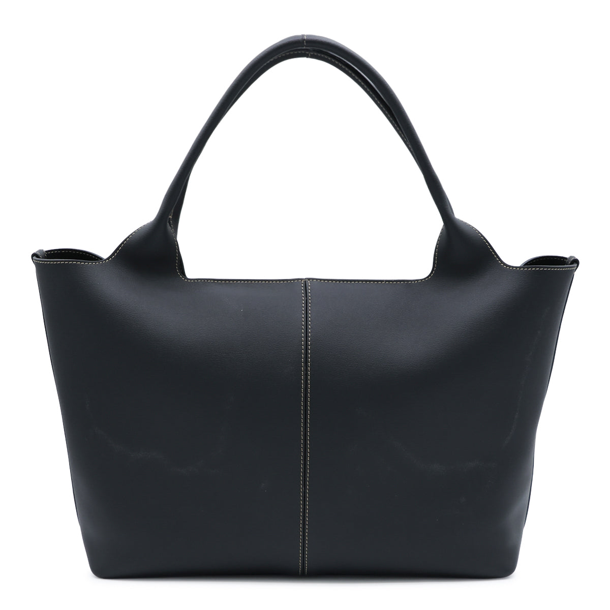 BLACK LEATHER SMALL TOTE