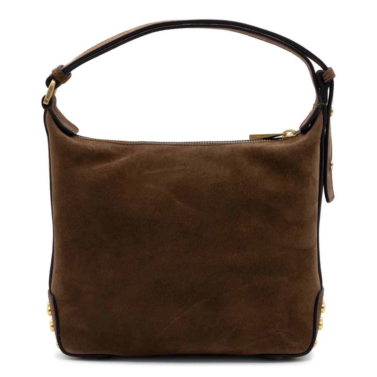 COCOA SUEDE METAL DOTS MINI SHOULDER BAG