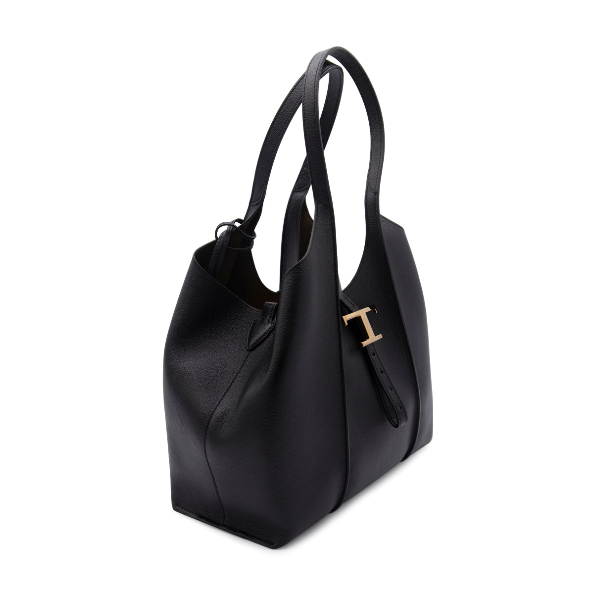 BLACK LEATHER TIMELESS TOTE