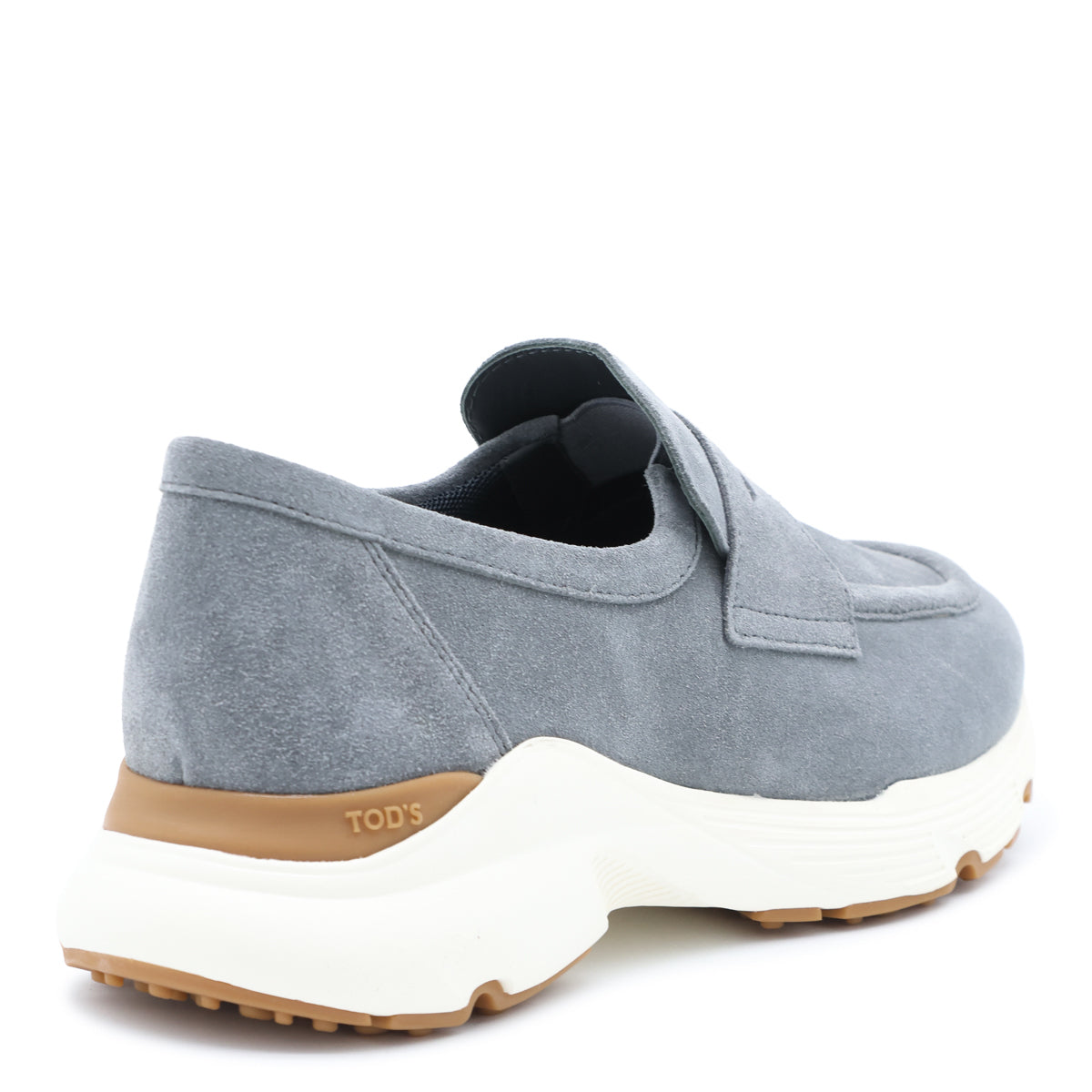 GREY SUEDE CHUNKY LOAFERS