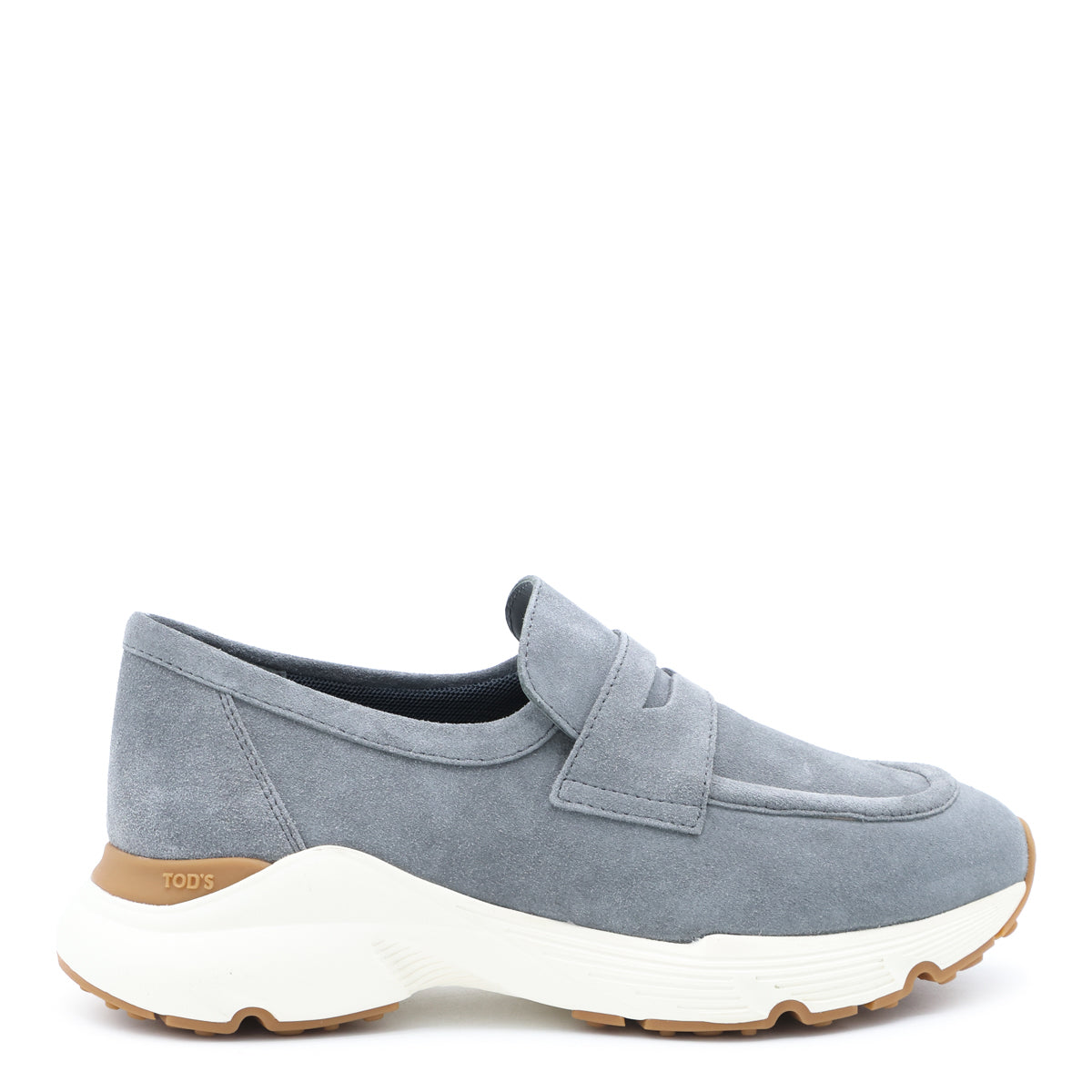 GREY SUEDE CHUNKY LOAFERS