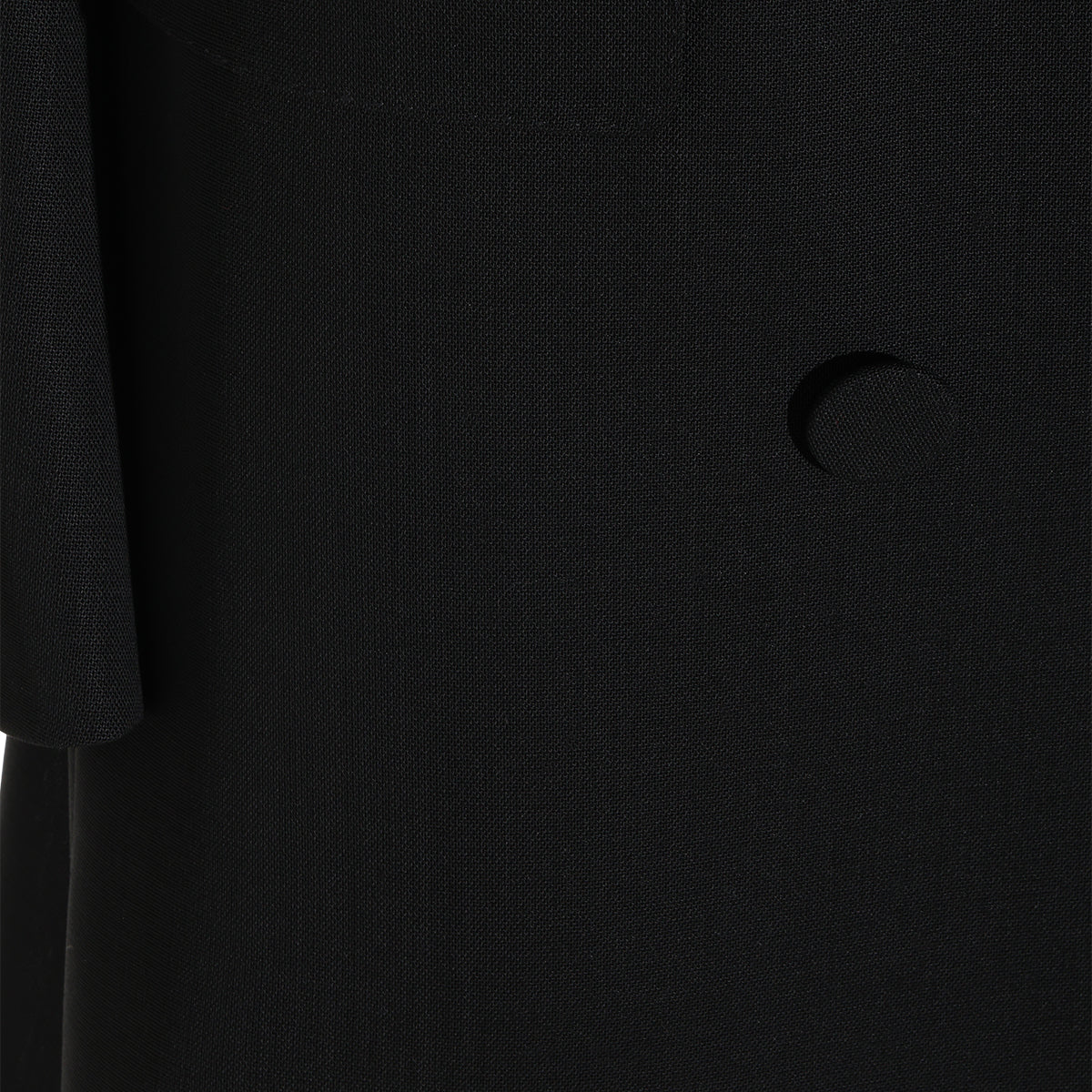 BLACK WOOL LONG COAT