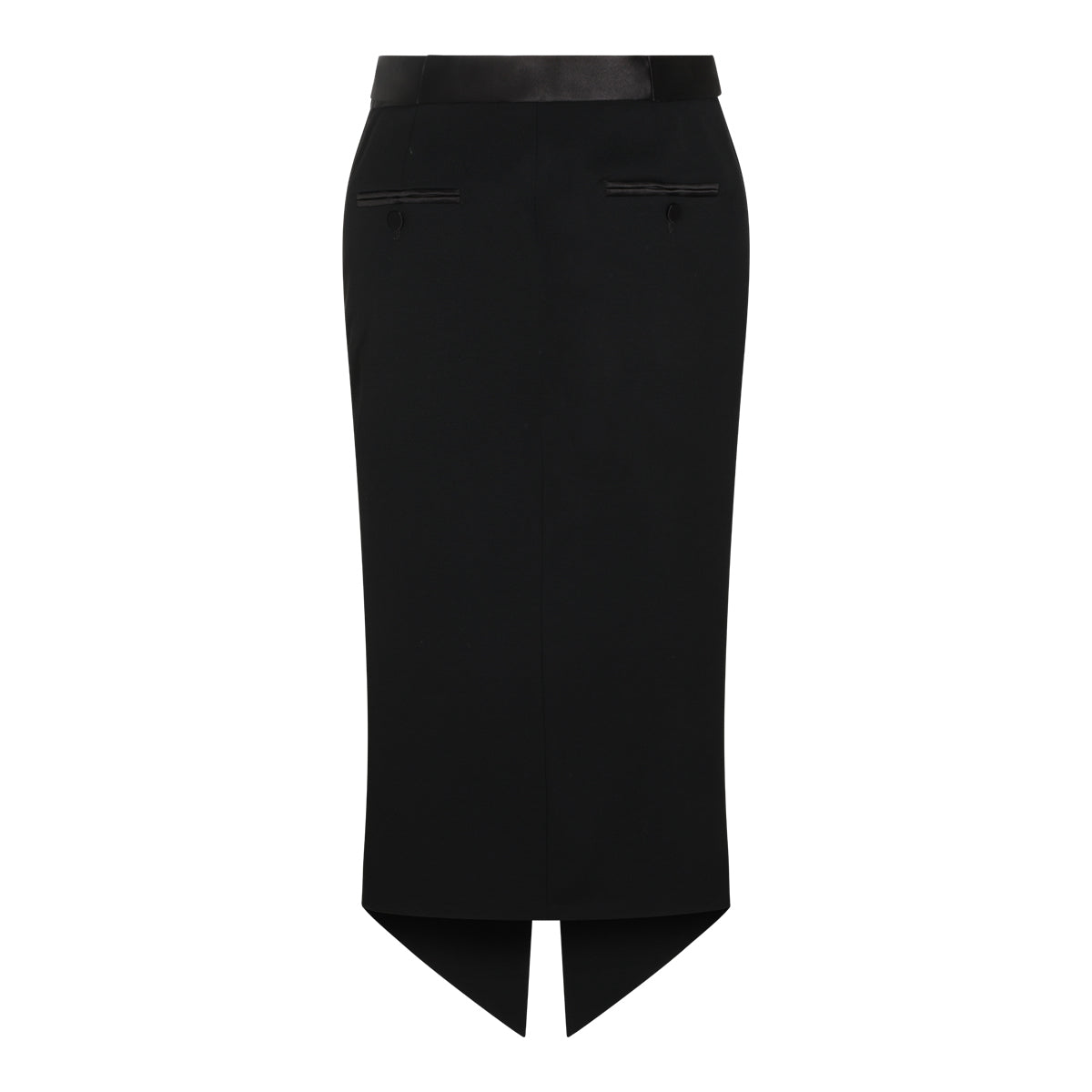 BLACK WOOL SKIRT