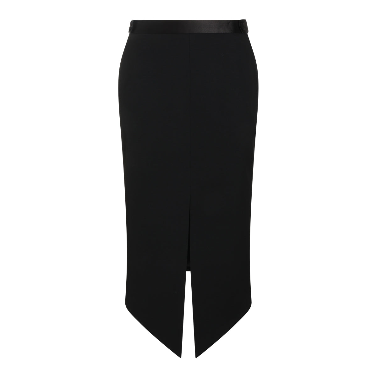 BLACK WOOL SKIRT
