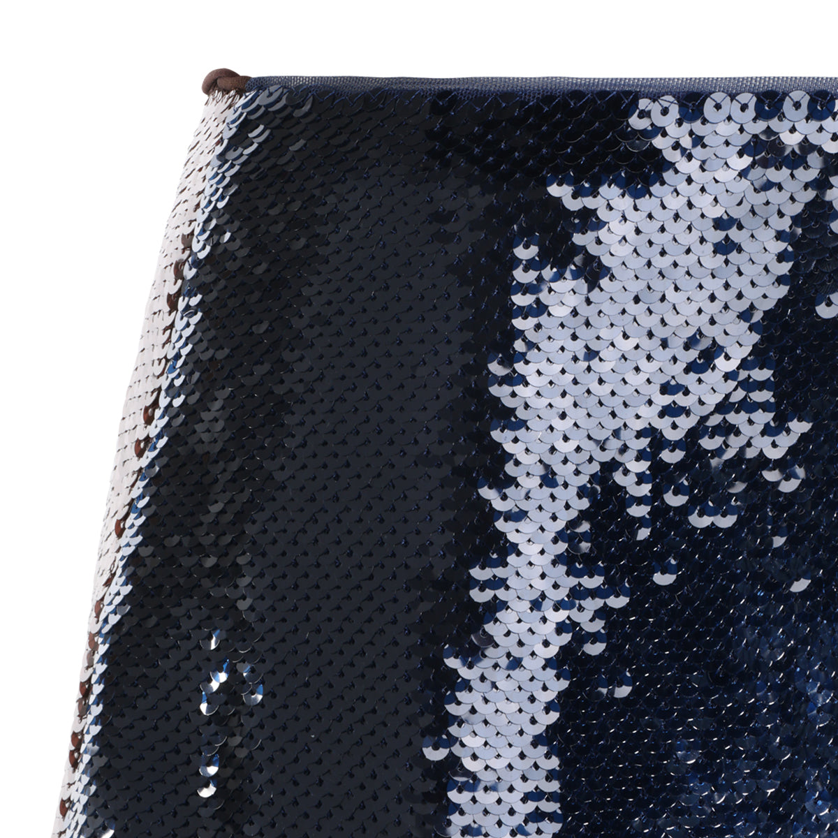 ROYAL BLUE AND BROWN GLITTER MIDI PENCIL SKIRT