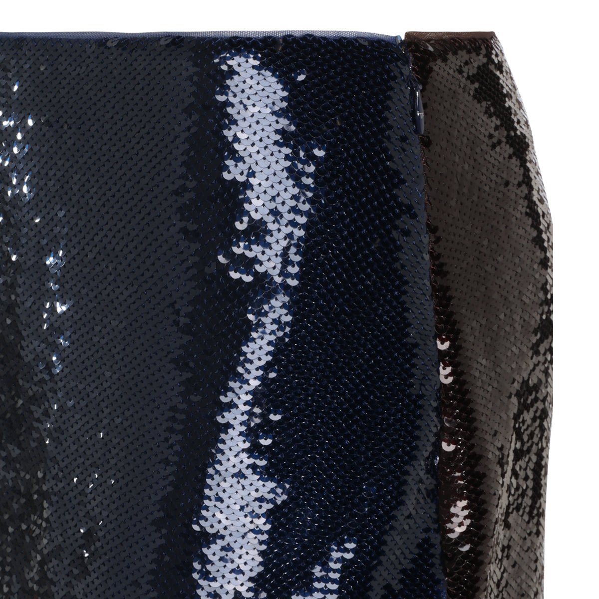 ROYAL BLUE AND BROWN GLITTER MIDI PENCIL SKIRT