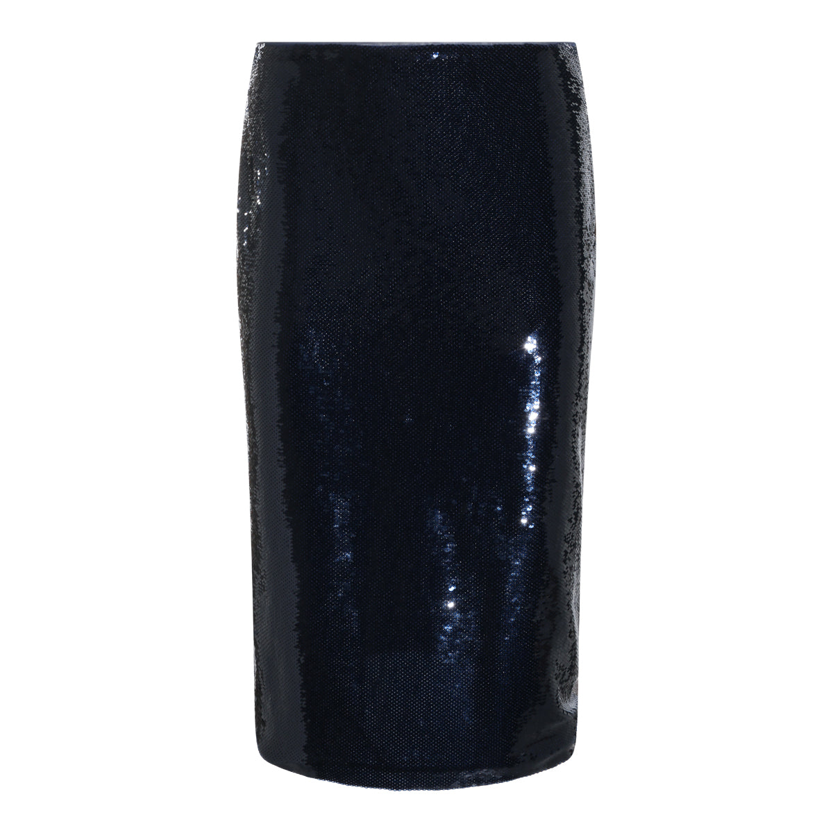 ROYAL BLUE AND BROWN GLITTER MIDI PENCIL SKIRT