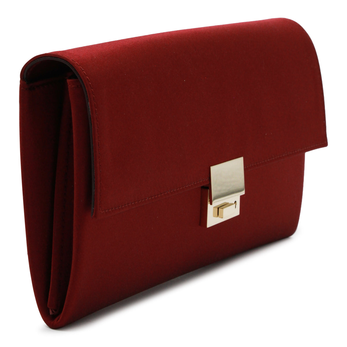 RED VISCOSE CLUTCH