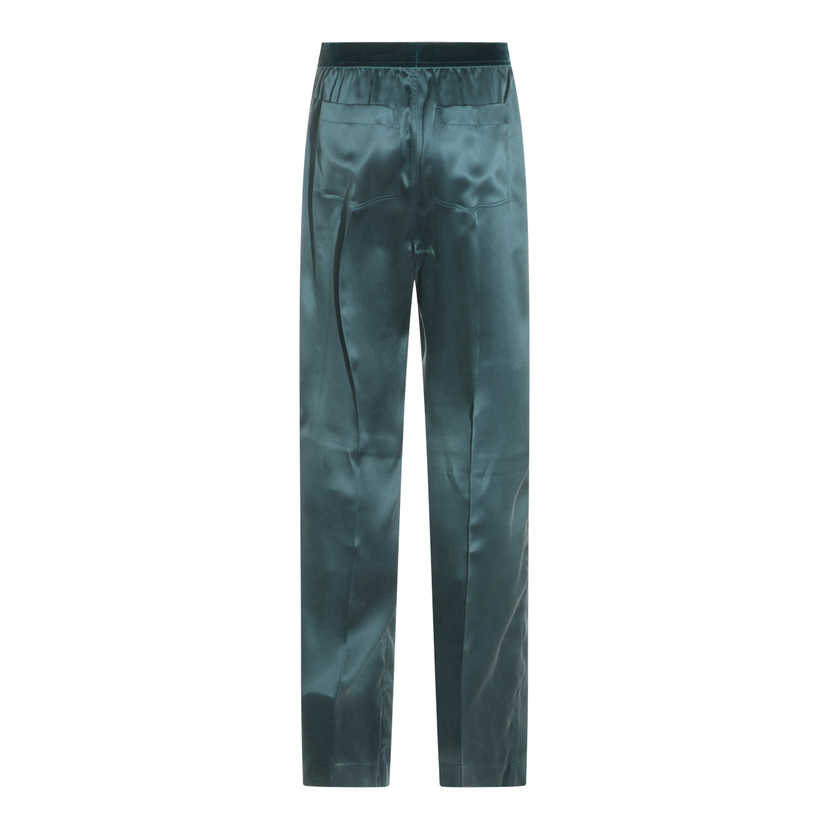 DARK GREEN SILK PANTS