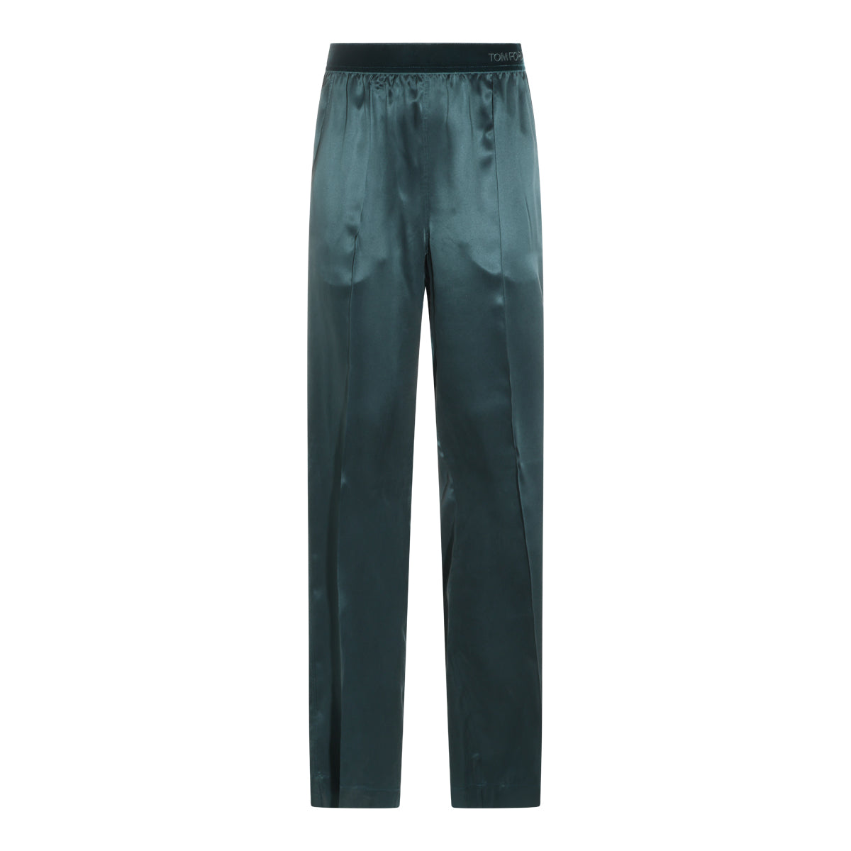 DARK GREEN SILK PANTS