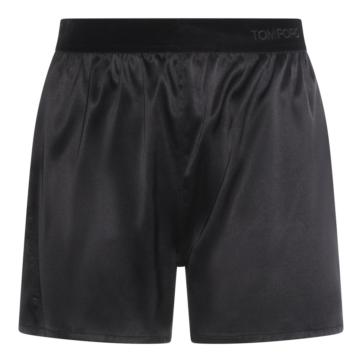 BLACK SILK SHORTS