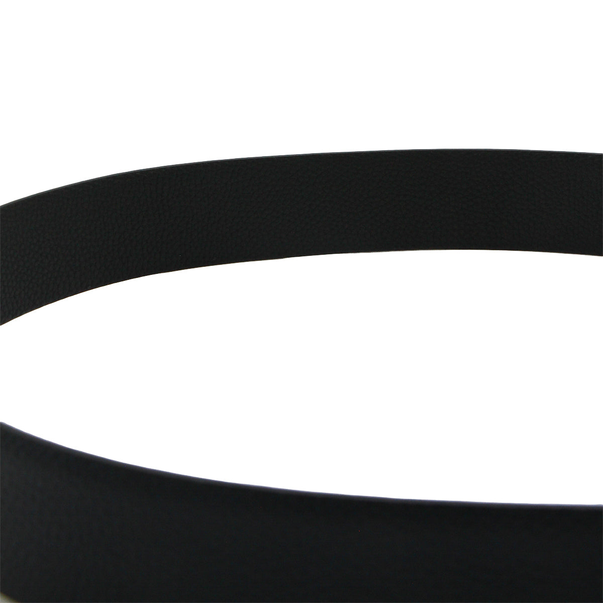 BLACK AND NAVY LEATHER LOGO BELT