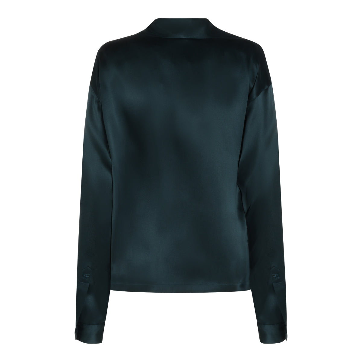 DARK GREEN SILK SHIRT
