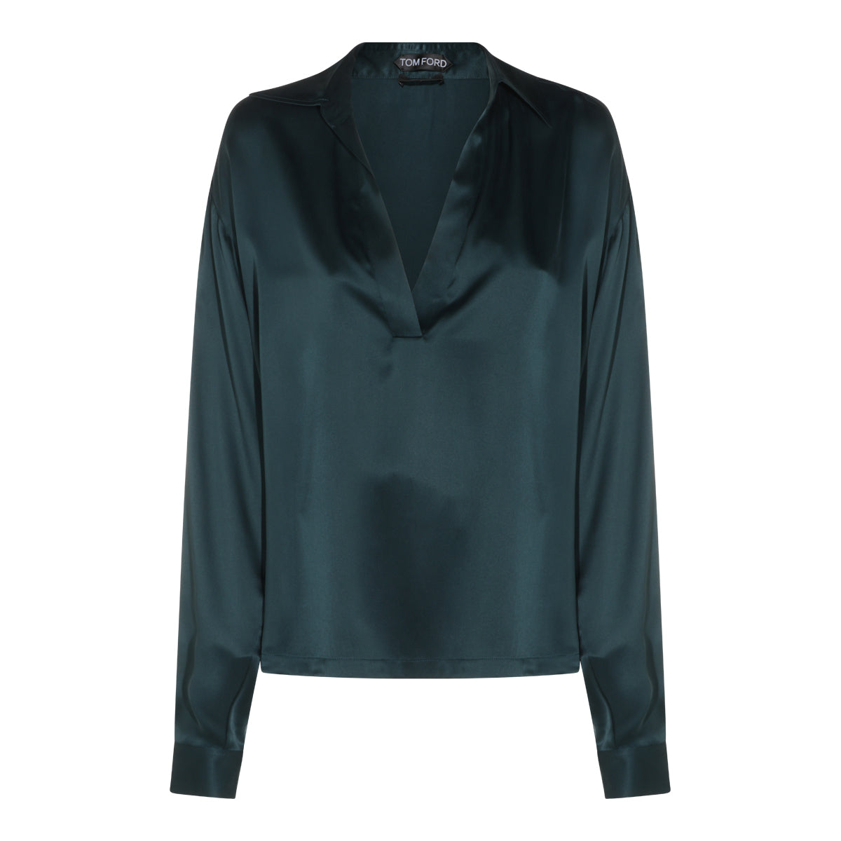 DARK GREEN SILK SHIRT