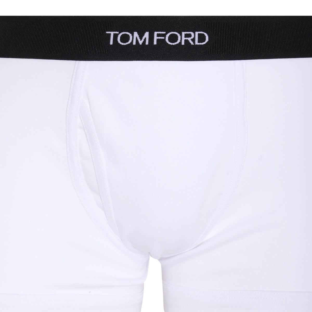 WHITE COTTON BLEND BOXER