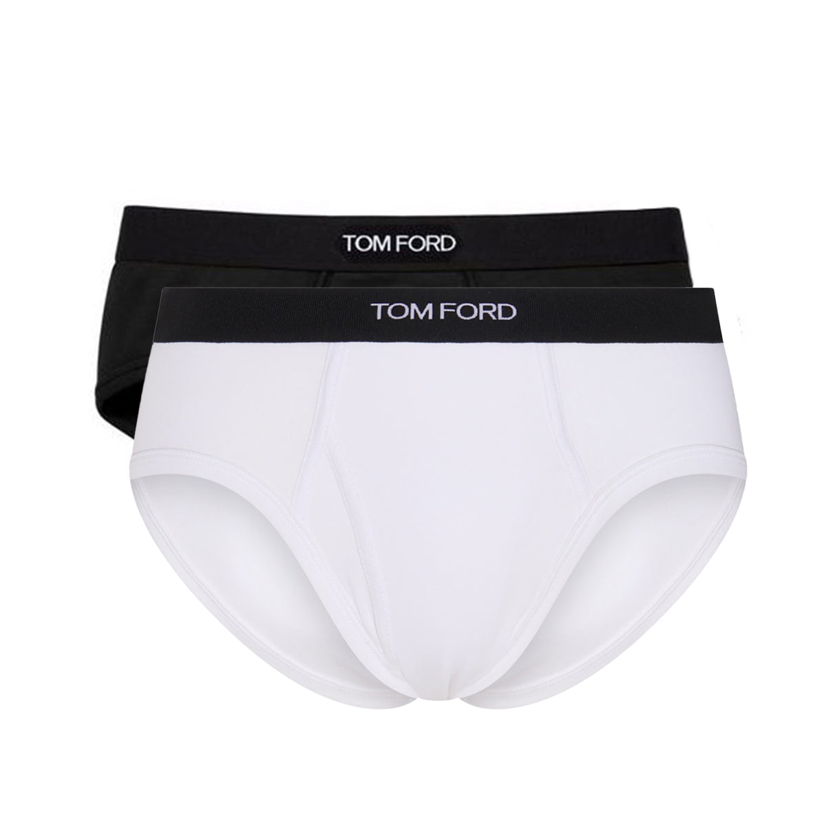 BLACK AND WHITE COTTON TWO PACK BRIEFS