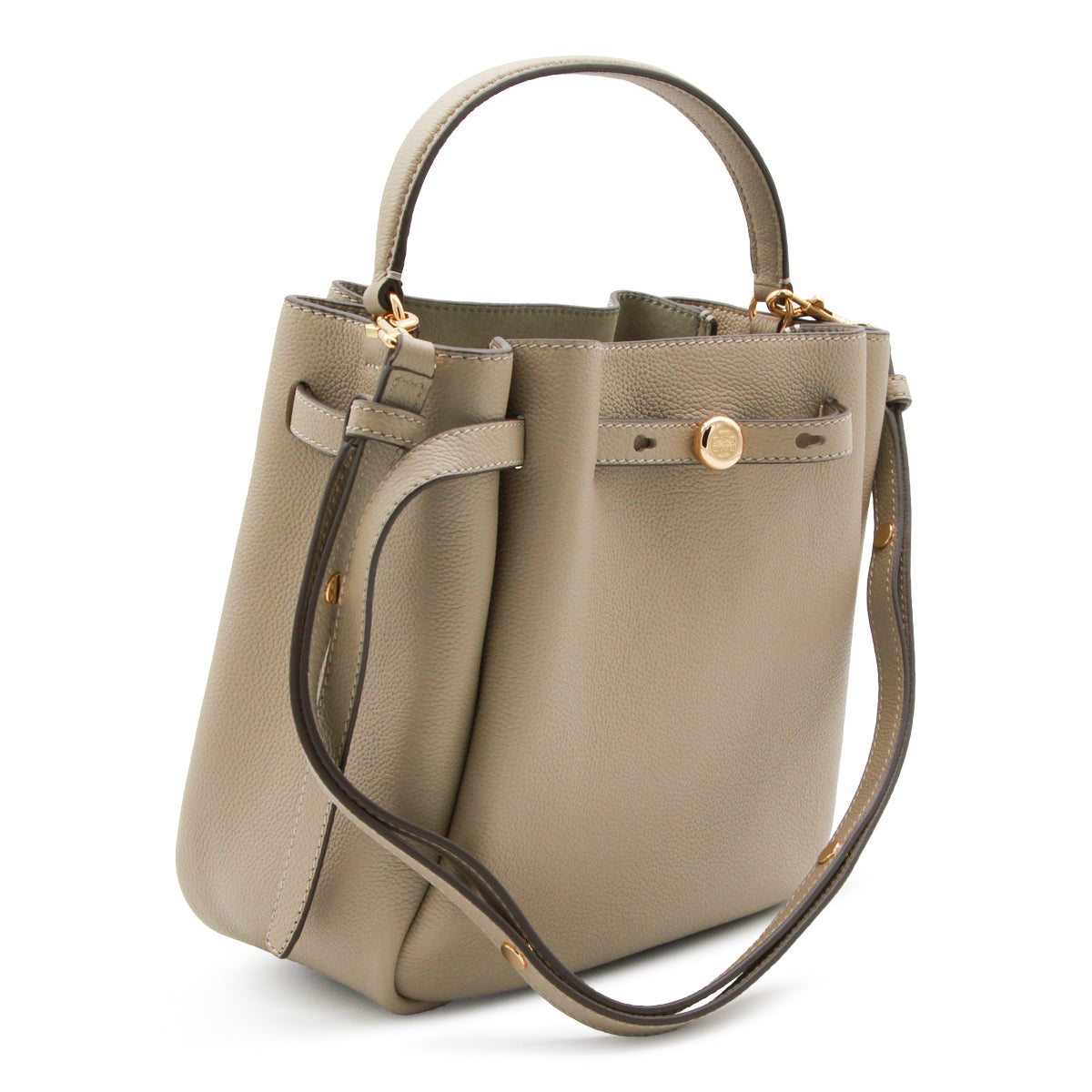 SOFT CEMENT LEATHER ROMY SATCHEL BAG