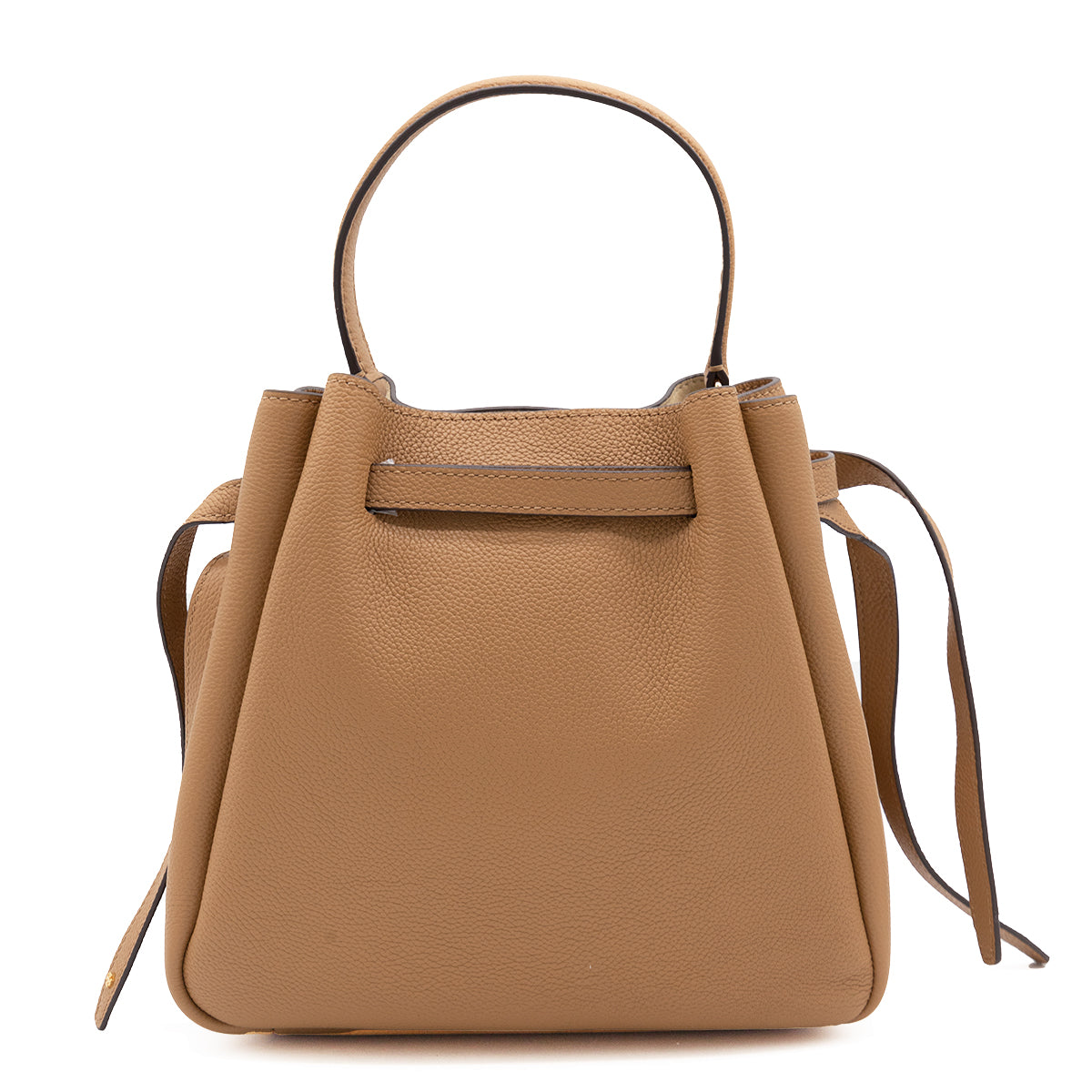 BROWN LEATHER ROMY SATCHEL BAG